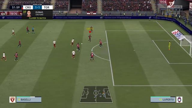 CROTONE 1-3 TORINO FIFA21CALCIOSERIEASIMMATCH MATCHDAY 26 смотреть онлайн