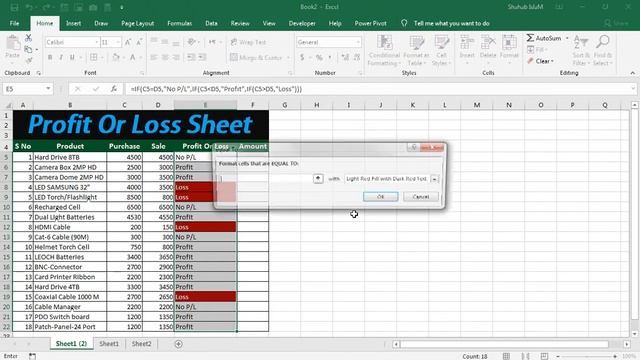 how to Make  profit and loss in excel sheet смотреть онлайн