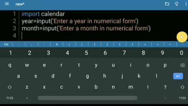 Calendar module in Python | Make calendar in 4 lines of code смотреть онлайн
