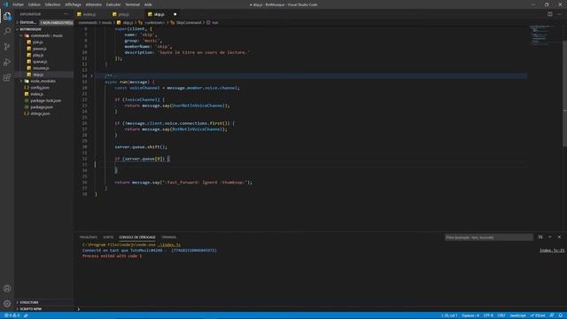 Créer un bot Discord MUSIC avec Node.JS FACILEMENT - 05 - Les commandes skip et skipto смотреть онлайн
