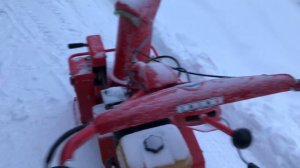 Насадка-снегоуборщик на мотоблок Салют, второе испытание.