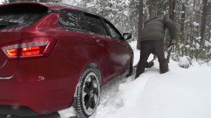 ЛАДА ВЕСТА СВ вариатор по снегу.( часть 2)