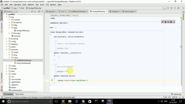 Sending mail in laravel using Sendgrid смотреть онлайн