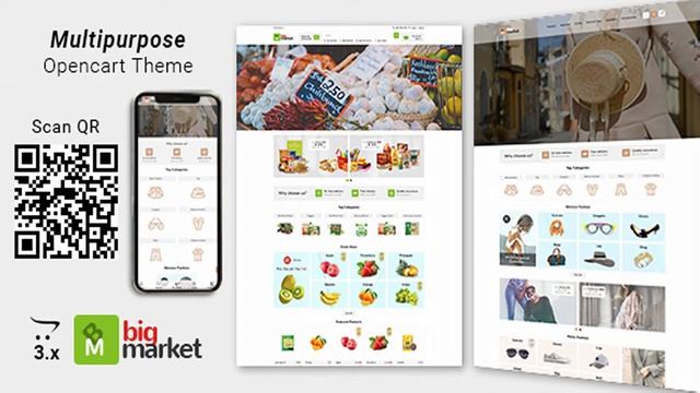 Bigmarket - Multipurpose Responsive Fashion And Grocery Opencart 3.X Theme | Themeforest Website смотреть онлайн