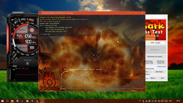 РАЗГОН ВИДЕОКАРТЫ NVIDIA GT740M- MSI Afterburner overclocking смотреть онлайн
