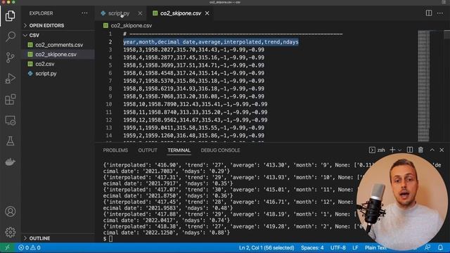 Python CSV Module - Reading Files and Skipping Rows смотреть онлайн