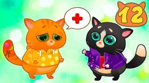 Суровый КОТИК БУБУ №12. У Бубу болит хвост. ИГРА про котят на канале Хвостик ТВ