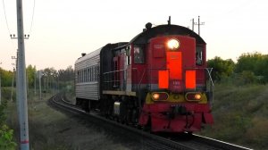 ТЭМ2-1567 с пригородным поездом Моршанск - Вернадовка и приветливой бригадой