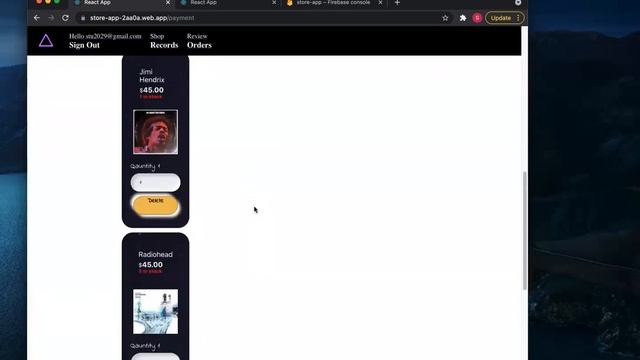 triangle records, full e-commerce store, react.js, stripe, firebase, express.js смотреть онлайн