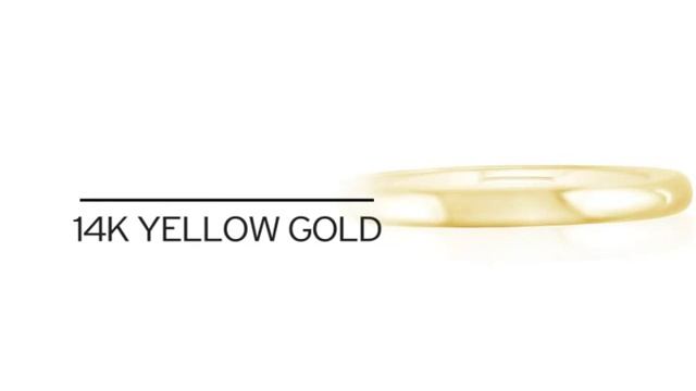14 Karat Yellow Gold 4mm Comfort Fit Wedding Band, Size 12 - SuperJeweler.com смотреть онлайн