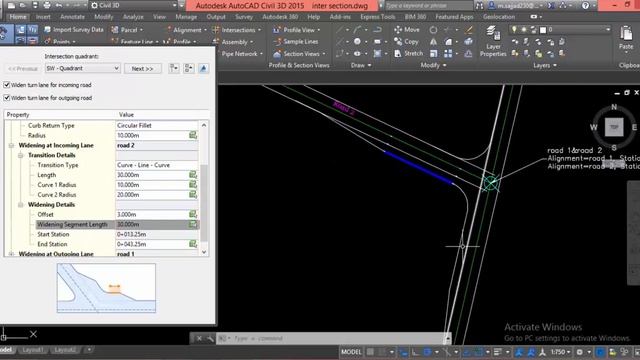 How to creat Intersection in civil 3D? in urdu/in hindi смотреть онлайн