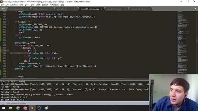 OpenGL en Python 3D - Parte 5 - Aplicando Texturas en 3D смотреть онлайн