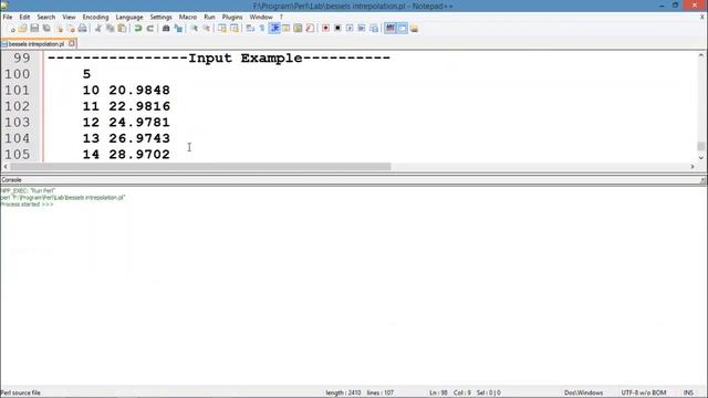 Bessels interpolation formula implementation using Perl смотреть онлайн