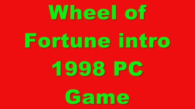 Wheel of Fortune 1998 PC Game Intro смотреть онлайн