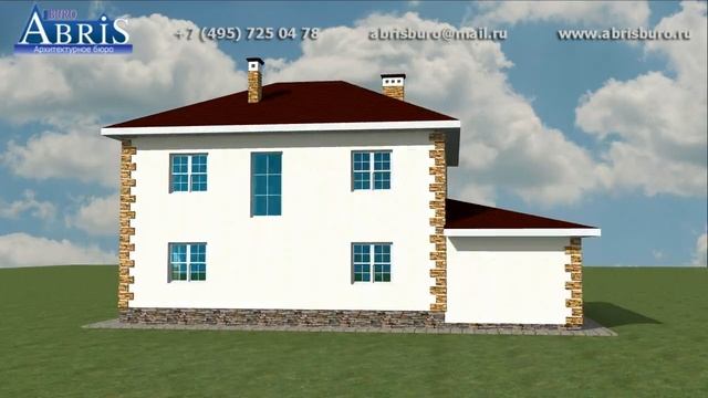 K1662-187 Проект двухэтажного коттеджа с эркером, гаражом и балконом смотреть онлайн