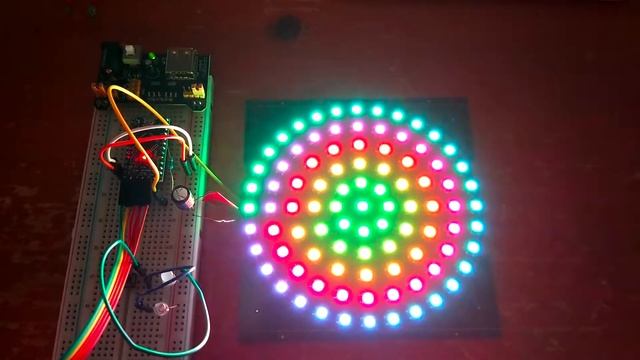 Mokungit 93 Leds WS2812 run II with test sketch смотреть онлайн