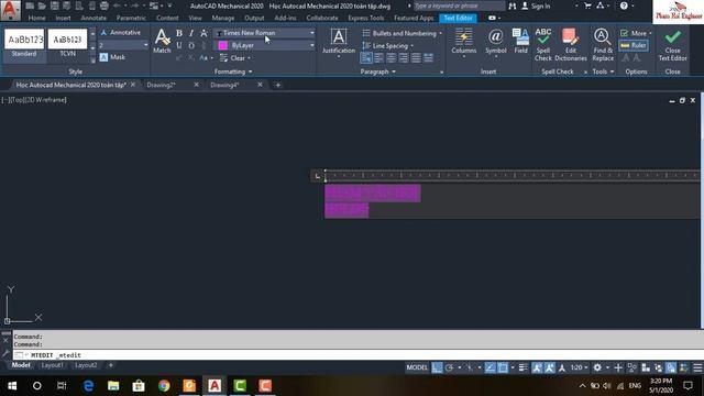 Bài 29. Lệnh viết chữ trong autocad, lệnh Mtext смотреть онлайн