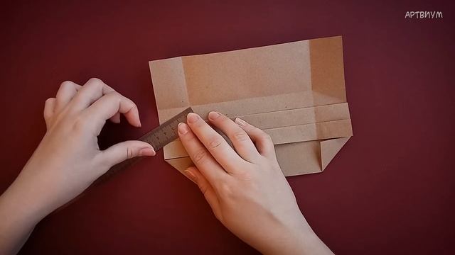 Крафт-конверт с застежкой из бумаги А4 | Как сделать оригами конверт из крафтовой бумаги без клея смотреть онлайн