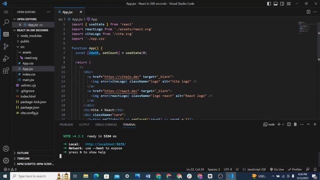 Learn ReactJS 18 and Vite in 5 Minutes (Here's How!) #100secondsofcode смотреть онлайн