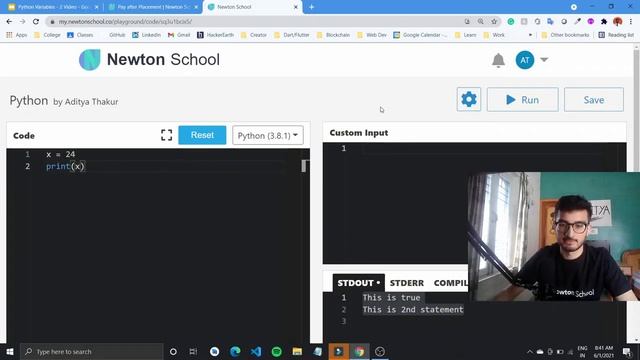 Basic Syntax in Python and Variables | Complete Python Playlist | Newton School смотреть онлайн