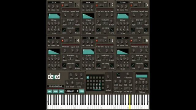 DEXED FREE VST SYNTH YAMAHA DX7 EMULATION SOUND DEMO смотреть онлайн
