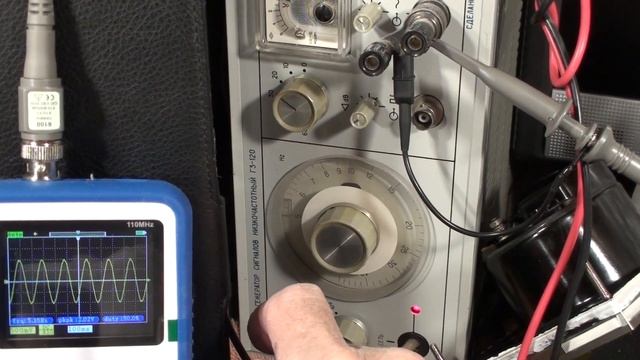 Проверка карманного осциллографа FNIRSI 1C15 генератором частоты после покупки на Али смотреть онлайн