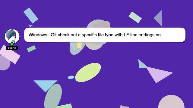 Windows : Git check out a specific file type with LF line endings on Windows смотреть онлайн