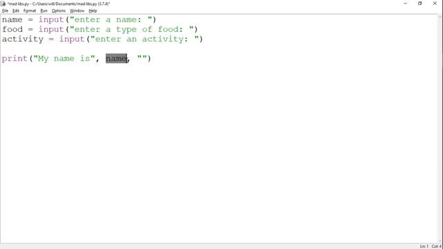 how to make a simple mad libs game in python. смотреть онлайн