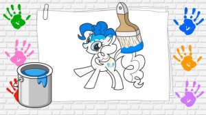 Раскраска - Моя маленькая пони - Учим цвета. Дружба это чудо. My Little Pony