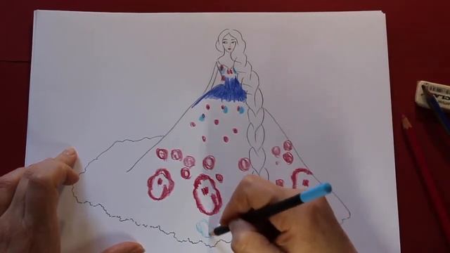 Рапунцель Принцесса Как нарисовать платье Rapunzel Princess How to draw a Dress Tangled Girl drawin смотреть онлайн