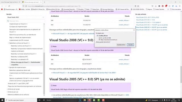 Como Descargar Microsoft Visual C++ 2008 español | | Windows 7/8/10 | 32 y 64 BITS смотреть онлайн
