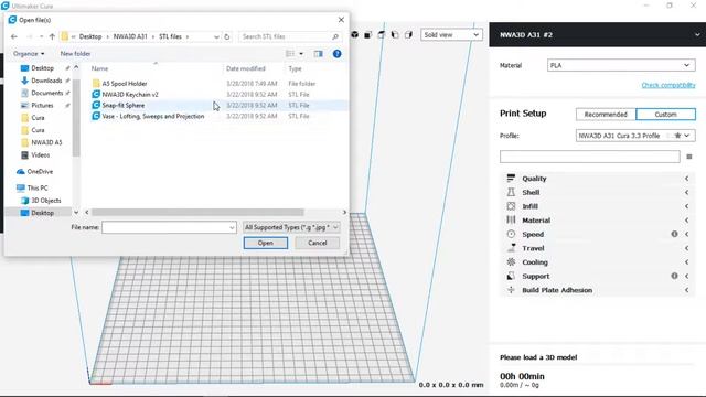 NWA3D A31 Tutorial: Cura 3 Setup смотреть онлайн