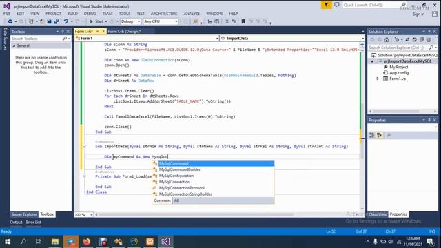 Import Data dr Ms Excel Ke Database MySQL Dg VB NET смотреть онлайн