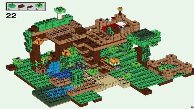 LEGO Minecraft 2016 THE JUNGLE TREE HOUSE 21125 - Лего Майнкрафт Домик на дереве в джунглях #3 смотреть онлайн