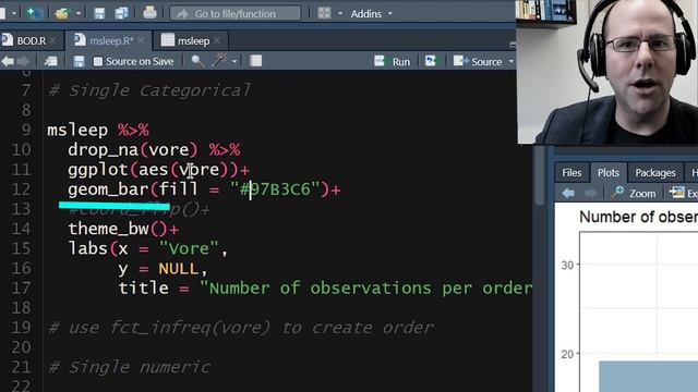 Bar charts and Histograms using ggplot in R смотреть онлайн