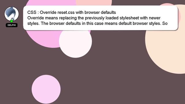 CSS : Override reset.css with browser defaults смотреть онлайн