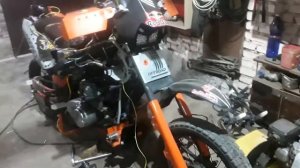 самодельный мотоцикл #2 "франкИЖштейн" работа двигателя #самоделки #своимируками #мотоцикл #мото