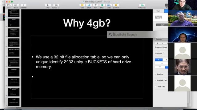 CSC450 4/22/20 Filesystem implementation, cluster sizes, and paging memory management смотреть онлайн
