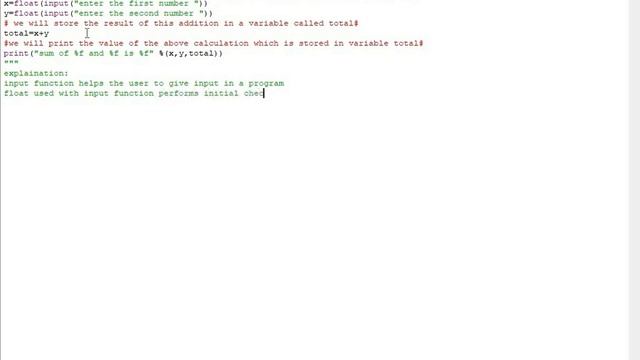 Python:Add two numbers(integer and float both) смотреть онлайн