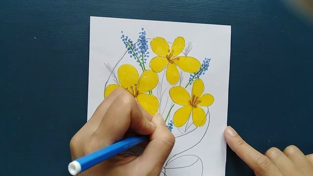 Как нарисовать букет цветов. рисунок для мамы смотреть онлайн