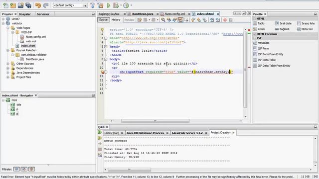 JSF Validation(Doğrulama)(JavaServer Faces Tutorial 6) смотреть онлайн