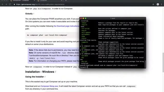 Tutorial install composer os x смотреть онлайн