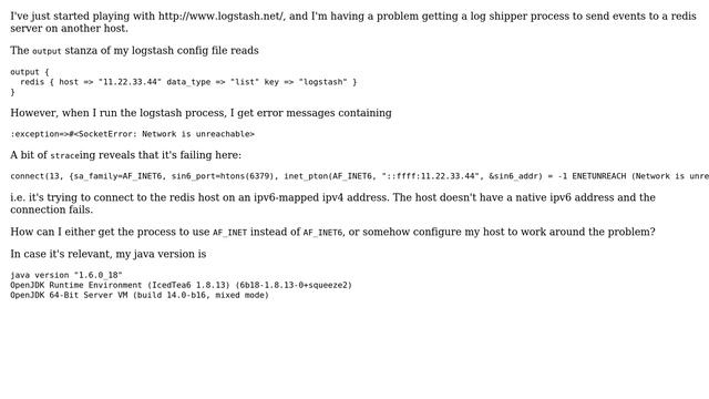 DevOps & SysAdmins: logstash trying to connect to redis server on mapped ipv6 address смотреть онлайн