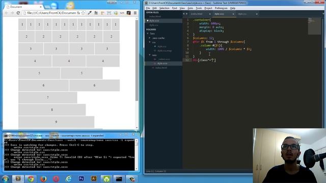 Sass - Aula 03 (Grids, @for e Operadores Aritméticos) смотреть онлайн
