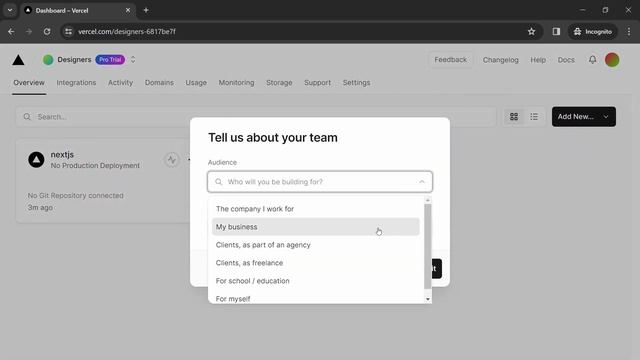 Creating a team on Vercel смотреть онлайн