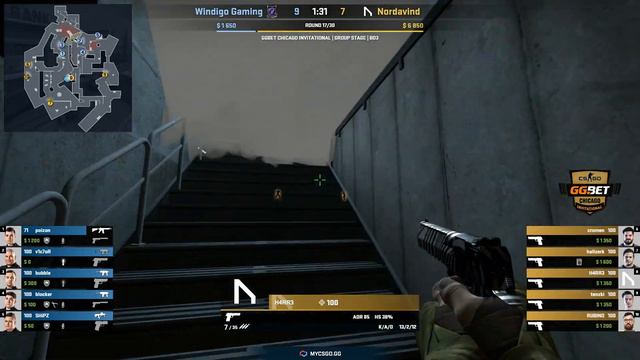 Nordavind vs Windigo Gaming [Map 1, Overpass] (Best of 3) | GG.Bet Chicago Invitational смотреть онлайн