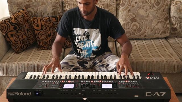 Roland EA 7 live keyboard cover. Mujhe neend na aye 🎧 смотреть онлайн