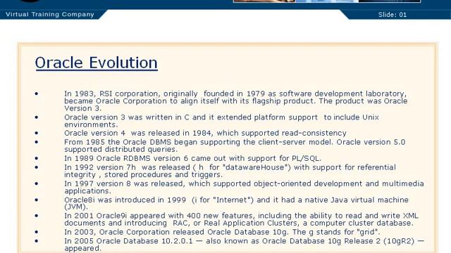01 02 Evolution of Oracle Database смотреть онлайн