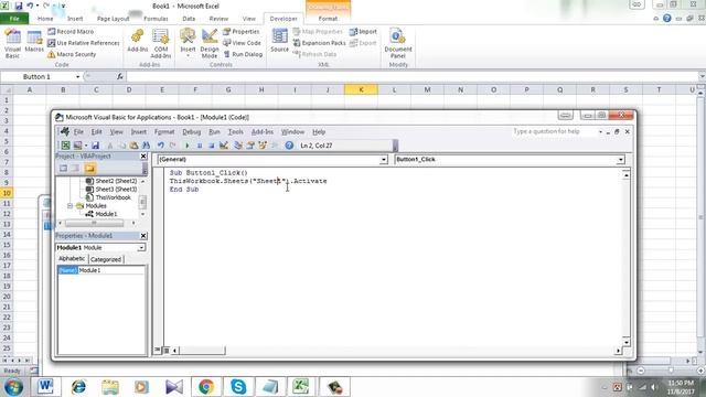 How to create button to go to certain sheet in excel смотреть онлайн