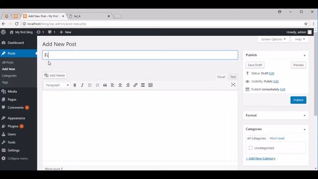 how to create blog with WordPress #4 -Creating Posts in just ( Four steps ) смотреть онлайн